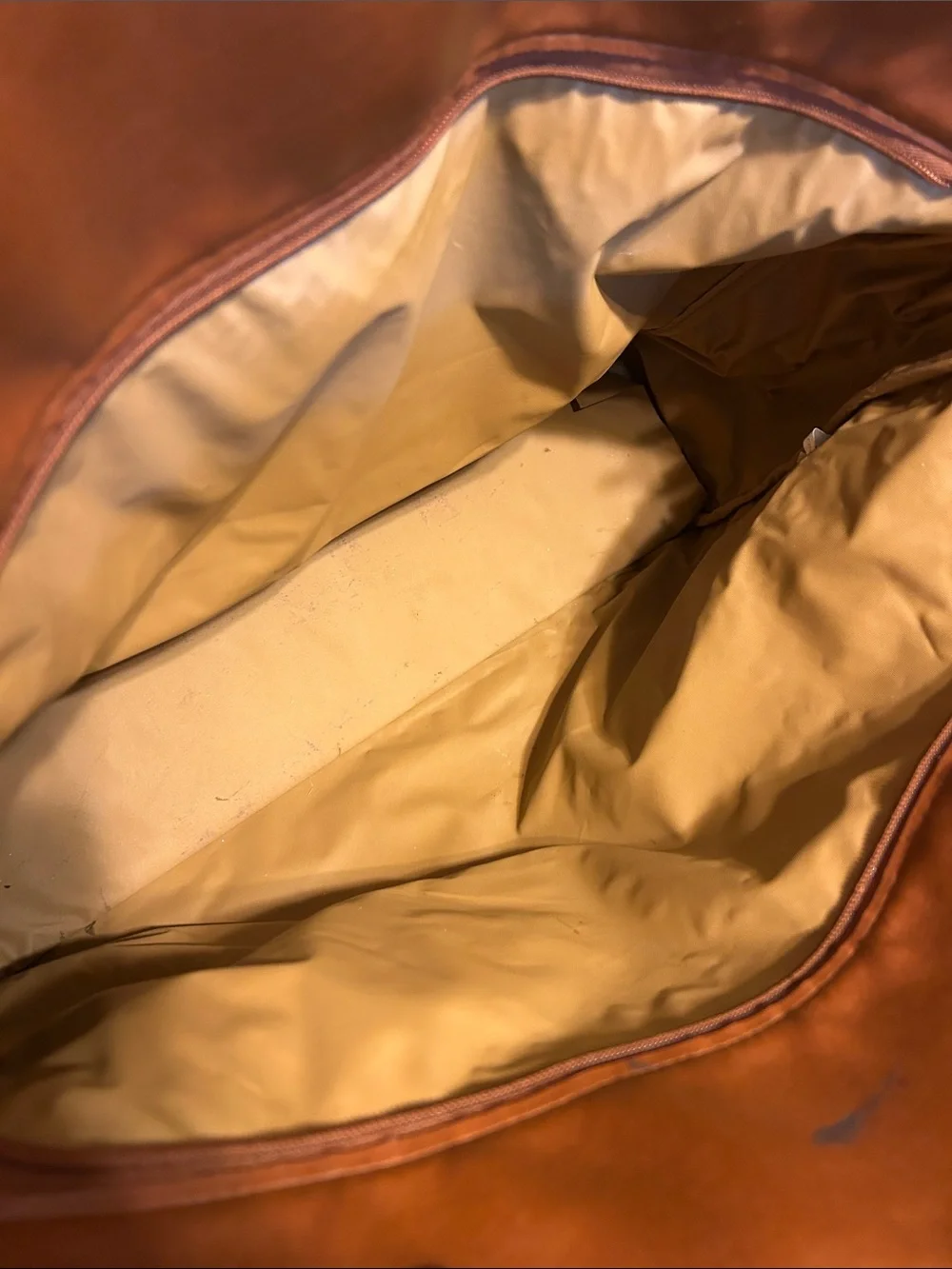Brown Canvas & Leather Travel Tote - Unbranded